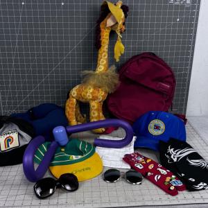 Photo of Hats, Pack, Flight Pillow, ETC. Stuff 