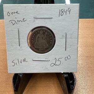 Photo of 1849 silver one dime