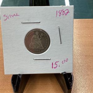 Photo of 1882 silver one dime