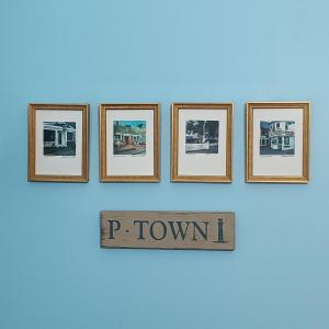 Photo of LOT 33: Set of 4 Signed Barbara E. Cohen Provincetown Prints w/ P-Town Sign