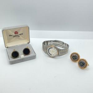 Photo of LOT 153: Seiko Watch and Two Pair of Vintage Cufflinks