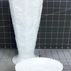 Photo of Milk Glass VASE and Soap dish