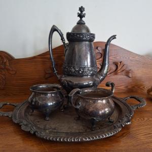 Photo of 4pc silver plated tea set
