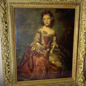 Photo of Antique Art Oil On Board Gold Guilt Frame
