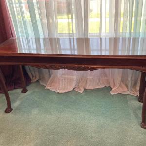 Photo of LOT 114: Vintage Claw and Ball Foot Wood Serving Table
