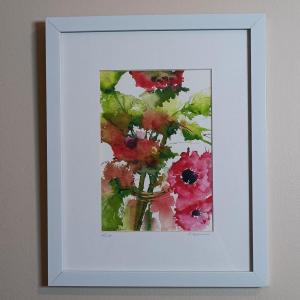 Photo of LOT 103: Floral Watercolor Numbered & Signed by Artist