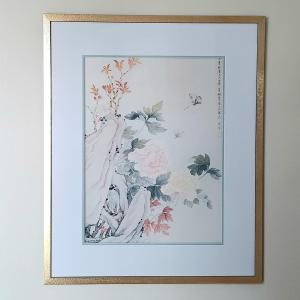 Photo of LOT 36: Professionally Framed Print of Tong Shiang Chang Lee Watercolor "Dragonf