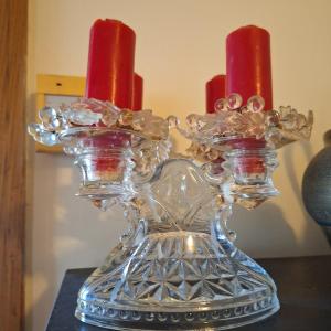 Photo of 2 crystal candle sticks