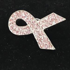 Photo of Pink Rhinestone ribbon pin