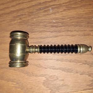 Photo of brass gavel