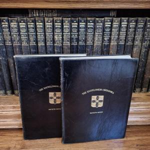 Photo of 1910-11 Leather-bound Encyclopedia Britannica 29 Vol