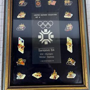 Photo of SARAJEVO 1984 Olympic Pin Collection (16 ) Framed