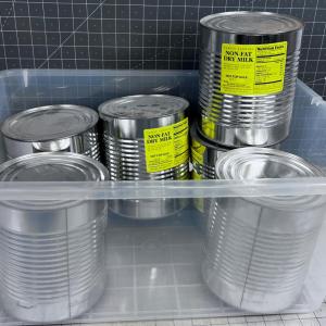 Photo of 6 CANS of Non-Fat Dried Milk