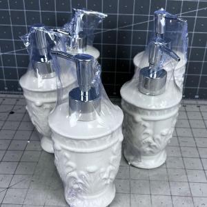 Photo of 5 NEW White Soap Dispensers 