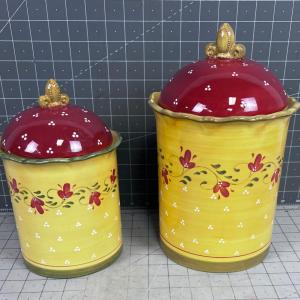 Photo of Ceramic Canisters Golden Country Look