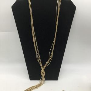 Photo of Banana Republic Gold Tone X Long Designer Knot Necklace