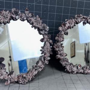 Photo of Cute Rustic Round Tin Mirrors (2) 