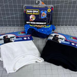 Photo of 3 Sets of Boys Thermos Pants and Tops NEW 