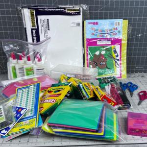 Photo of CRAFTING STUFF: Glue, Stickers, Pipe Cleaners, Scissors (No Running) 