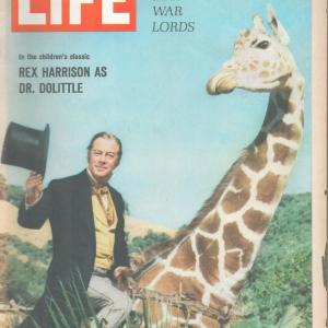 Photo of Rex Harrison Dr. Doolittle Life Magazine. September 30, 1966