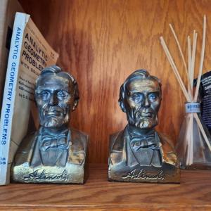 Photo of lincoln book ends