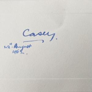 Photo of Richard Casey, Baron Casey original signature