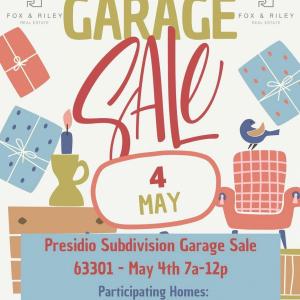 Photo of Presidio Subdivision Garage Sale!