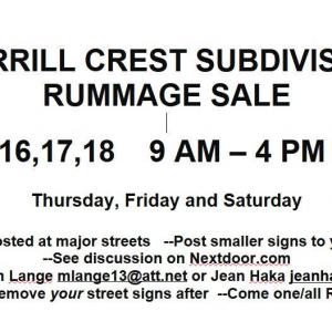 Photo of Merrill Crest Sub Waukesha 2Nd Annual Rummage Sale May 16-18 (Th-Sat) 9Am-4Pm
