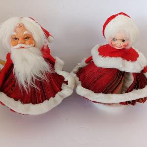 Photo of Home-made Vintage Christmas Santa & Mrs. made from paperback books