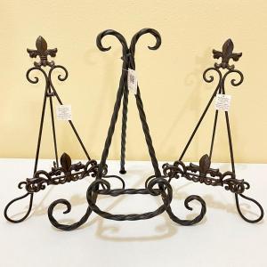 Photo of Trio (3) Of Wrought Iron Easels