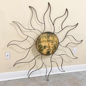 Photo of 51” Clay Sun With Iron Rays ~*Read Details