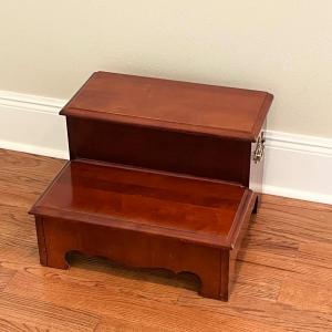 Photo of Two Step Solid Wood Cherry Stool