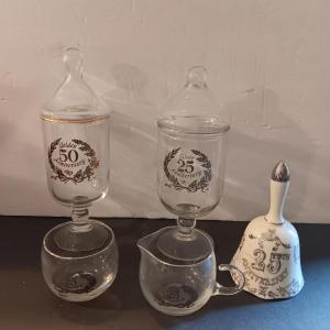 Photo of Collection of Anniversary dishware - 25th Anniversary & 1 50th Anniversary