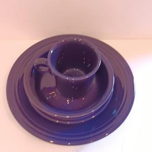 Photo of Fun Purple Homer Laughlin Fiesta dinnerware set Made in USA