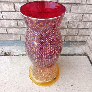 Photo of Beautiful large accent vase 20" tall! Disco light affect!