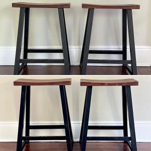Photo of 24” Solid Wood Countertop Barstools ~ Set Of Four (4)