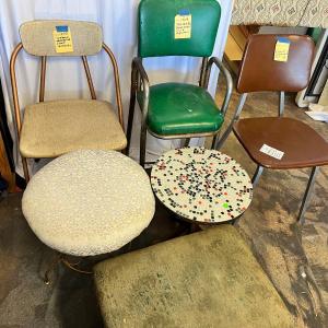 Photo of MCM Chairs Small tile table