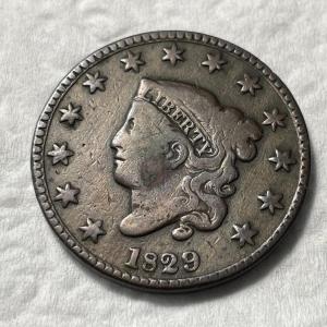 Photo of 1829 Large Letters VG/FINE Condition Coronet Variety Large Cent as Pictured.