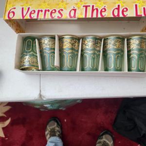 Photo of 6 Green Glasses Verres a The De Lux w box