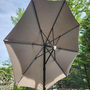 Photo of 10 Foot Wide Sunbrella Patio Deck Umbrella w Light