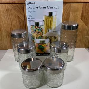 Photo of LOT 227: 10 Select Home Kitchenworks Glass Canisters
