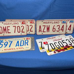 Photo of 7 Total DC & Maryland License Plates