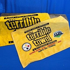 Photo of Pair of Authentic Pittsburgh Steelers Terrible Towels