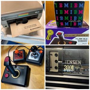 Photo of Lot Vintage Electronics - Commodore, IBM, Jensen