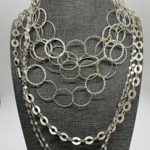 Photo of LOT 338: Sterling Silver Necklaces - 60”, 68”, 24” - 69.92 grams