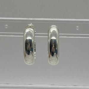 Photo of LOT 333: 950 Platinum Hoop Earrings - 5.84 grams