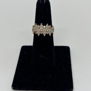 Photo of LOT 329: 14K Gold Cubic Zirconia Size 6 Ring - 4.06 gtw - Marked CZ, DQ & P14K