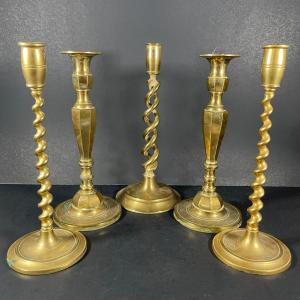 Photo of LOT 281: Brass Candle Holder Collection