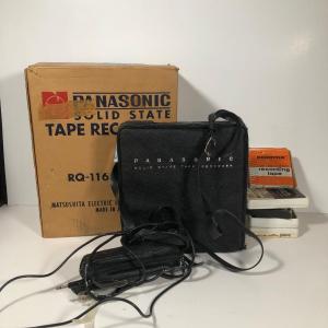 Photo of LOT 271: Vintage Panasonic Solid State Tape Recorder RS-116S w/ Microphone and B