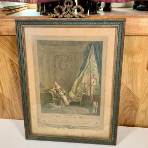 Photo of LOT 67: "Le Boudoir" Framed French Lithograph